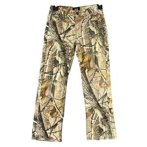 Realtree AP Camouflage Stretch‎ Denim Hunting Pants Outdoor Forest Print M Boys